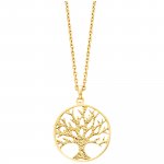 Anhänger mit Kette 925/- Sterling Silber vergoldet Motiv Lebensbaum günstig online kaufen