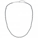 Kette 925/- Sterling Silber rhodiniert Hämatit grau 43 cm günstig online kaufen