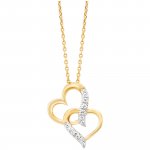 Anhänger mit Kette 925/- Sterling Silber rhodiniert/vergoldet Herz 13 Zirko günstig online kaufen