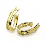 Creolen 585 Gelbgold Glänzend 12 Brillanten weiß günstig online kaufen