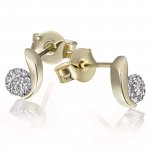 Ohrstecker 585 Gelbgold Glänzend 20 Brillanten weiß günstig online kaufen