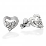 Ohrstecker 585 Weißgold Glänzend 12 Diamanten weiß günstig online kaufen