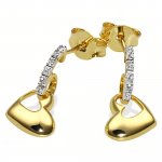 Ohrstecker 375 Gelbgold Glänzend 6 Diamanten weiß günstig online kaufen