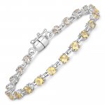 Armband 925-Sterling Silber rhodiniert Citrin rund günstig online kaufen