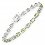 Armband 925-Sterling Silber rhodiniert Peridot rund günstig online kaufen