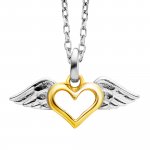 Anhänger mit Kette 925 Silber rhodiniert teils vergoldet Heartwing günstig online kaufen