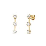 Ohrstecker 925 Silber vergoldet Zirkonia weiß günstig online kaufen