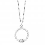 Anhänger mit Kette 925 Silber rhodiniert Zirkonia weiß günstig online kaufen