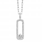 Anhänger mit Kette 925 Silber rhodiniert Zirkonia weiß günstig online kaufen