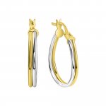 Creolen 375/- Gelbgold bicolor 2rhg. glanz günstig online kaufen