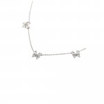 Kette 925 Sterling Silber rhodiniert Glänzend Zirkonia weiß günstig online kaufen