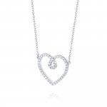 Kette 925 Sterling Silber rhodiniert Glänzend Zirkonia weiß günstig online kaufen