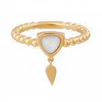 Ring 925 Silber vergoldet weißer Mondstein günstig online kaufen