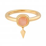 Ring 925 Silber vergoldet orange Mondstein günstig online kaufen