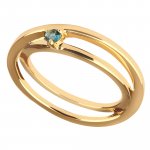 Ring 925 Sterling Silber gelb vergoldet Topas blau günstig online kaufen