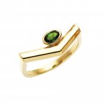 Ring 925 Sterling Silber vergoldet Glänzend grün günstig online kaufen