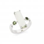 Ring 925 Sterling Silber rhodiniert Glänzend Amethyst Turmalin grün günstig online kaufen