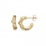 Creolen 925 Sterling Silber vergoldet Glänzend Topas Quarz grün günstig online kaufen