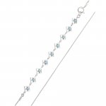 Armband 925 Sterling Silber rhodiniert Glänzend Topas blau günstig online kaufen