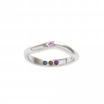 Ring 925 Sterling Silber rhodiniert Glänzend Safir Topas Rauchquarz Amethys günstig online kaufen