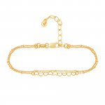 Armband 925 Silber vergoldet zweireihig Herzen günstig online kaufen