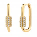 Klapp-Creolen 925 Silber vergoldet Zirkonia günstig online kaufen