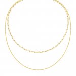 Collier 925 Sterling Silber vergoldet Layering zweifach günstig online kaufen