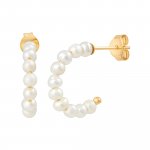 Creolen 925 Silber vergoldet Perlen günstig online kaufen