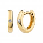 Klappcreolen 925 Silber vergoldet Zirkonia günstig online kaufen