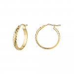 Creolen 375/- Gelbgold strukturiert Ø 17,5mm günstig online kaufen