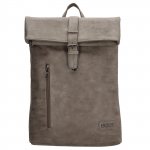 Laptoprucksack Notebooktasche Kunstleder Taupe günstig online kaufen