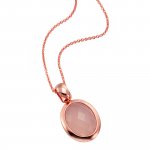 Anhänger mit Kette 925 Silber rosé vergoldet mit Chalcedon günstig online kaufen