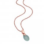 Anhänger mit Kette 925 Silber rosé vergoldet Paraiba Chalcedon günstig online kaufen
