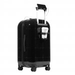 Koffer mit Teleskopgriff und Becherhalter Schwarz glänzend günstig online kaufen