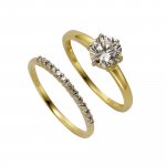 Ring-Set 375/- Gelbgold Zirkonia günstig online kaufen