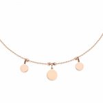 Anhänger mit Kette 925/- Sterling Silber rosévergoldet runde Plättchenkette günstig online kaufen