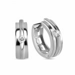 Creolen 925/- Sterling Silber Hochglanz Design Ohrring günstig online kaufen