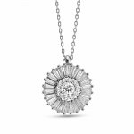 Anhänger mit Kette 925/- Sterling Silber rhodiniert Zirkonia Sun günstig online kaufen