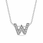 Anhänger mit Kette Buchstabe W 925/- Sterling Silber günstig online kaufen