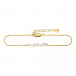 Armband 925/- Sterling Silber vergoldet Weißtopas günstig online kaufen