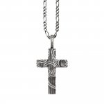 Anhänger mit Kette 925/- Sterling Silber oxidiert Kreuz günstig online kaufen