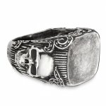 Ring 925/- Sterling Silber matt-oxidiert Totenkopf günstig online kaufen