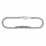 Armband 925/- Sterling Silber oxidiert Wellen 19cm günstig online kaufen