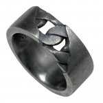 Ring 925/- Sterling Silber matt oxidiert schwarz günstig online kaufen