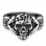 Ring 925/- Sterling Silber matt oxidiert Totenkopf günstig online kaufen