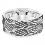 Ring 925/- Sterling Silber oxidiert Wellen günstig online kaufen