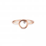 Ring 925 Sterling Silber rosé vergoldet Zirkonia Kreis günstig online kaufen