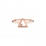 Ring 925 Sterling Silber rosé vergoldet Zirkonia Dreieck günstig online kaufen