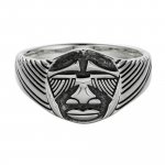 Ring 925/- Sterling Silber oxidiert Maske Afrika günstig online kaufen