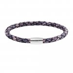 Armband Edelstahl Leder Marine 23cm günstig online kaufen